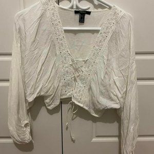 Forever 21 Front Lace Up Blouse
